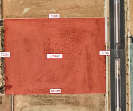 Aerial map of the 7,558 m² site on Scorpius Road, Wattleup